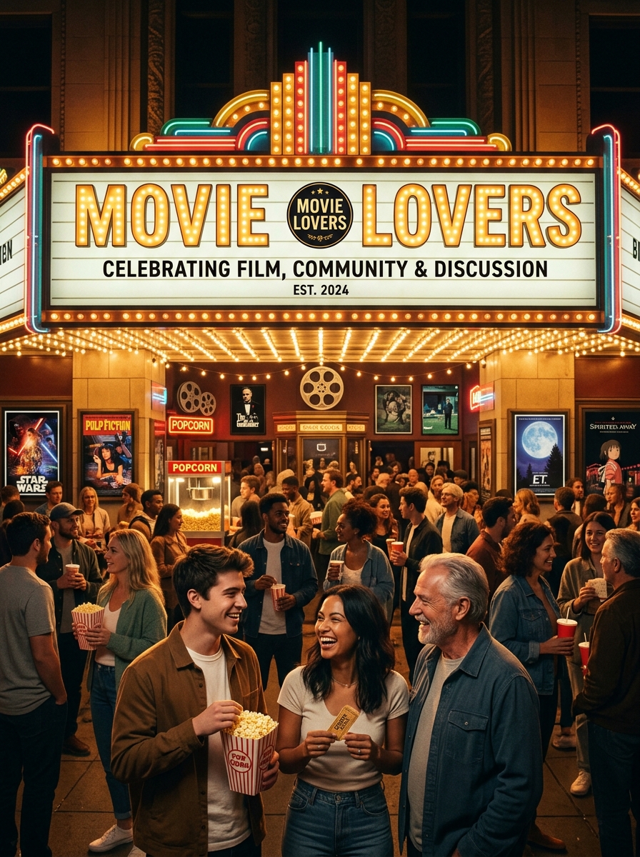 Movie Lovers group cover: vintage cinema marquee